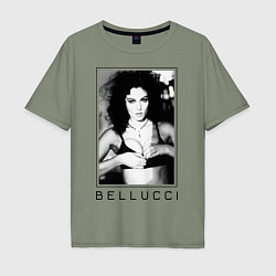 Футболка оверсайз мужская Monica Bellucci: Black, цвет: авокадо