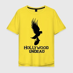 Футболка оверсайз мужская Hollywood Undead, цвет: желтый