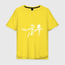 Футболка оверсайз мужская Daft Punk, цвет: желтый