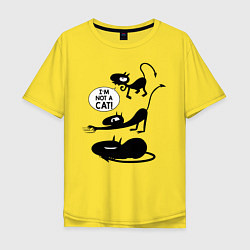 Футболка оверсайз мужская I'm not a CAT!, цвет: желтый