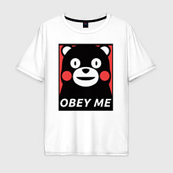 Мужская футболка оверсайз Kumamon: Obey Me