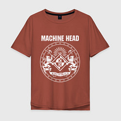 Футболка оверсайз мужская Machine Head MCMXCII, цвет: кирпичный