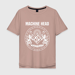 Футболка оверсайз мужская Machine Head MCMXCII, цвет: пыльно-розовый