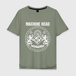 Футболка оверсайз мужская Machine Head MCMXCII, цвет: авокадо