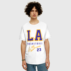 Футболка оверсайз мужская Lebron 23: Los Angeles, цвет: белый — фото 2