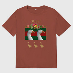 Мужская футболка оверсайз GUSSI: Flowers Style