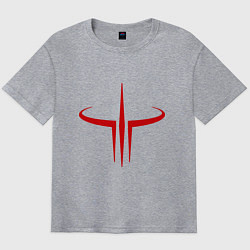 Футболка оверсайз мужская Quake logo, цвет: меланж