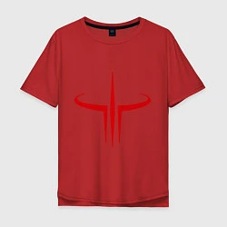 Футболка оверсайз мужская Quake logo, цвет: красный