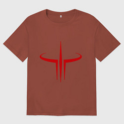 Мужская футболка оверсайз Quake logo