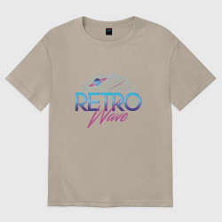 Мужская футболка оверсайз Retrowave Spacetraveling