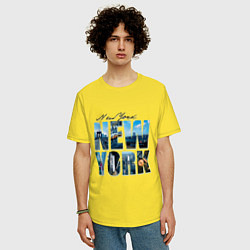 Футболка оверсайз мужская White New York, цвет: желтый — фото 2