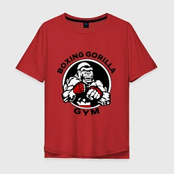 Футболка оверсайз мужская Boxing gorilla gym, цвет: красный