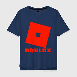 Футболка оверсайз мужская Roblox Logo, цвет: тёмно-синий