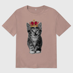 Мужская футболка оверсайз Meow kitten