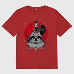 Мужская футболка оверсайз Ворон