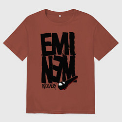 Мужская футболка оверсайз Eminem recovery