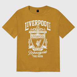 Футболка оверсайз мужская Liverpool: Est 1892, цвет: горчичный