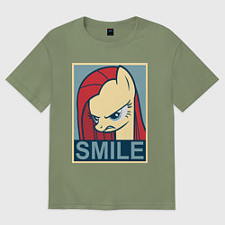 Футболка оверсайз мужская MLP: Smile, цвет: авокадо