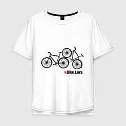 Футболка оверсайз мужская Bike Love, цвет: белый