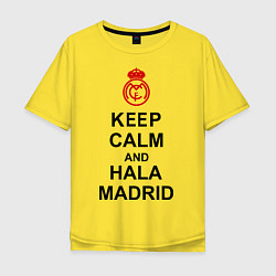 Футболка оверсайз мужская Keep Calm & Hala Madrid, цвет: желтый