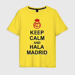 Футболка оверсайз мужская Keep Calm & Hala Madrid, цвет: желтый