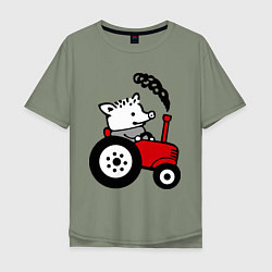 Мужская футболка оверсайз Поросенок Петр