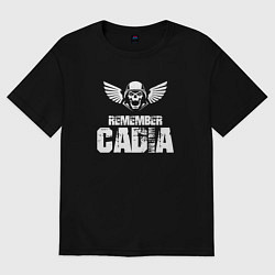 Футболка оверсайз мужская Remember Cadia - Warhammer, цвет: черный