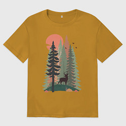 Мужская футболка оверсайз Forest Adventure