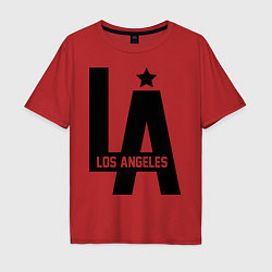 Футболка оверсайз мужская Los Angeles Star, цвет: красный