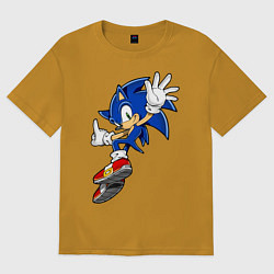 Футболка оверсайз мужская Sonic, цвет: горчичный