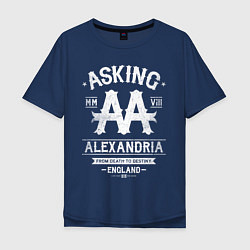 Футболка оверсайз мужская Asking Alexandria: England, цвет: тёмно-синий
