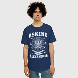 Футболка оверсайз мужская Asking Alexandria: USA, цвет: тёмно-синий — фото 2