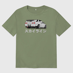 Мужская футболка оверсайз R32 GODZILLA