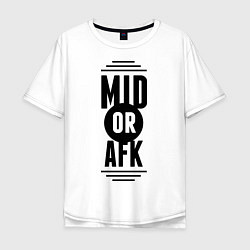 Мужская футболка оверсайз Mid or afk