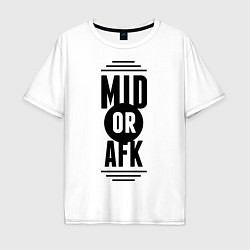 Мужская футболка оверсайз Mid or afk