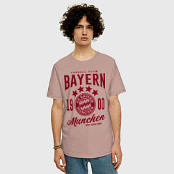 Футболка оверсайз мужская Bayern Munchen 1900, цвет: пыльно-розовый — фото 2