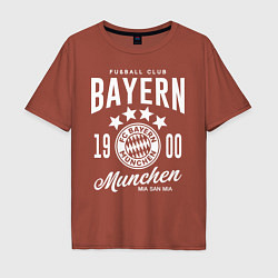 Футболка оверсайз мужская Bayern Munchen 1900, цвет: кирпичный