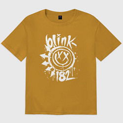 Футболка оверсайз мужская Blink-182: Smile, цвет: горчичный