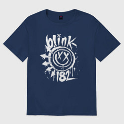 Футболка оверсайз мужская Blink-182: Smile, цвет: тёмно-синий