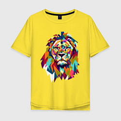Футболка оверсайз мужская Lion Art, цвет: желтый