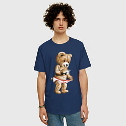 Футболка оверсайз мужская Nasty Bear, цвет: тёмно-синий — фото 2