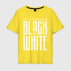 Футболка оверсайз мужская Juventus: Black & White, цвет: желтый