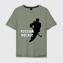 Мужская футболка оверсайз Russian Red Hockey