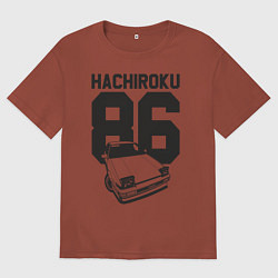 Мужская футболка оверсайз Toyota AE86 Hachiroku