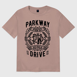 Футболка оверсайз мужская Parkway Drive: Australia, цвет: пыльно-розовый