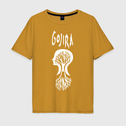 Футболка оверсайз мужская Gojira, цвет: горчичный