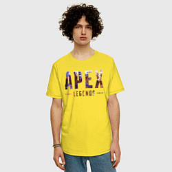Футболка оверсайз мужская Apex, цвет: желтый — фото 2