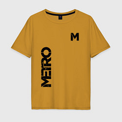 Футболка оверсайз мужская METRO M, цвет: горчичный