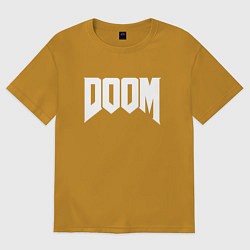 Футболка оверсайз мужская DOOM, цвет: горчичный