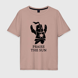 Футболка оверсайз мужская Praise the Sun, цвет: пыльно-розовый